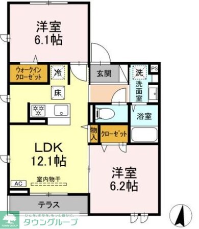 サウスヒルズ世田谷の物件間取画像